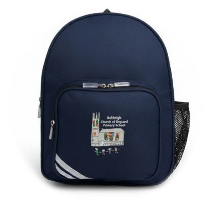 Navy Blue School Bag with Logo